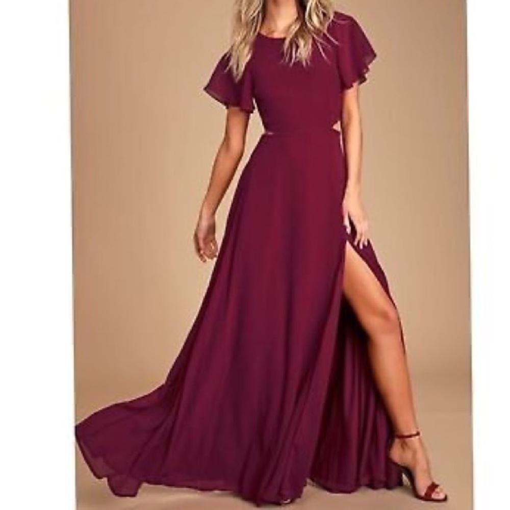 EUC Lulu’s maroon dress